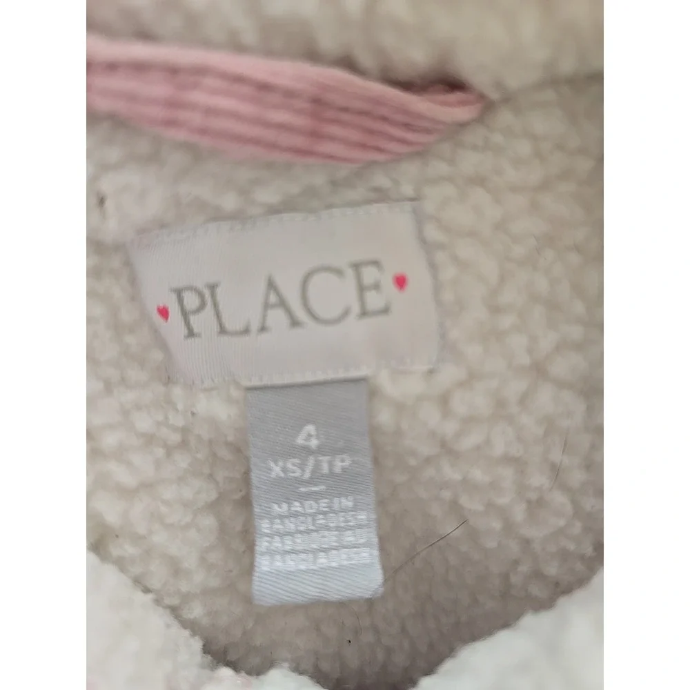 TCP‎ Children's Place Girls Corduroy  Jacket Pink Size 4 Sherpa Lined Coat